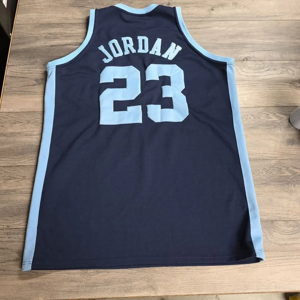 Jordan North Carolina Tar Heels #23 Michael Jordan Blue Jersey Size 50